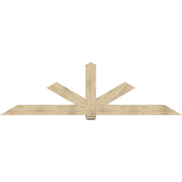 Ekena Millwork Kennewick Rough Sawn Timber Gable Bracket, Douglas Fir, 108"W x 31 1/2"H x 4"D x 6"F, 7/12 Pitch GBW108X31X0406KEN00RDF - main